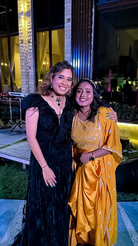 Pooja Sudha at an outdoor evening gala