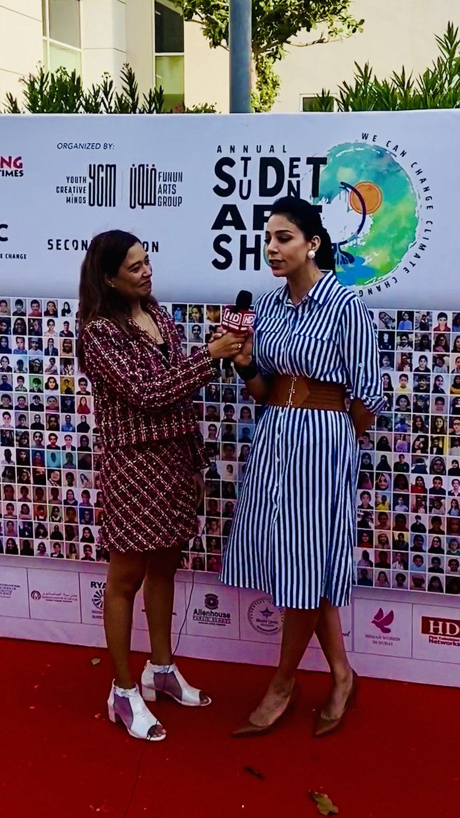 Pooja Sudha reporting for HD News at the Student Art Show