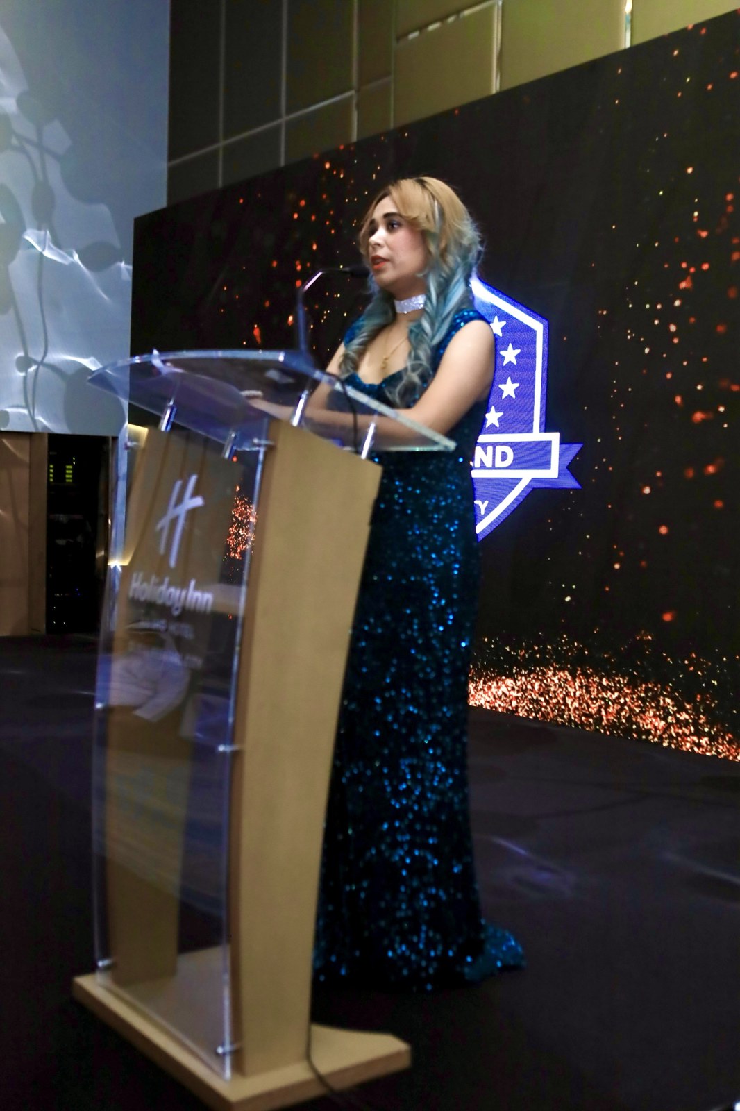 Pooja Sudha hosting an awards night at Holiday Inn