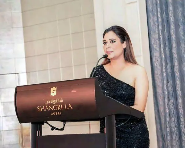 Pooja Sudha hosting at Shangri-La Dubai